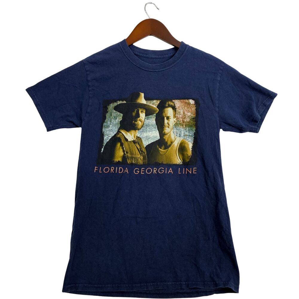 Florida Georgia Line Cant Say I Aint Country Tour T Shirt Navy Blue Concert Tee
